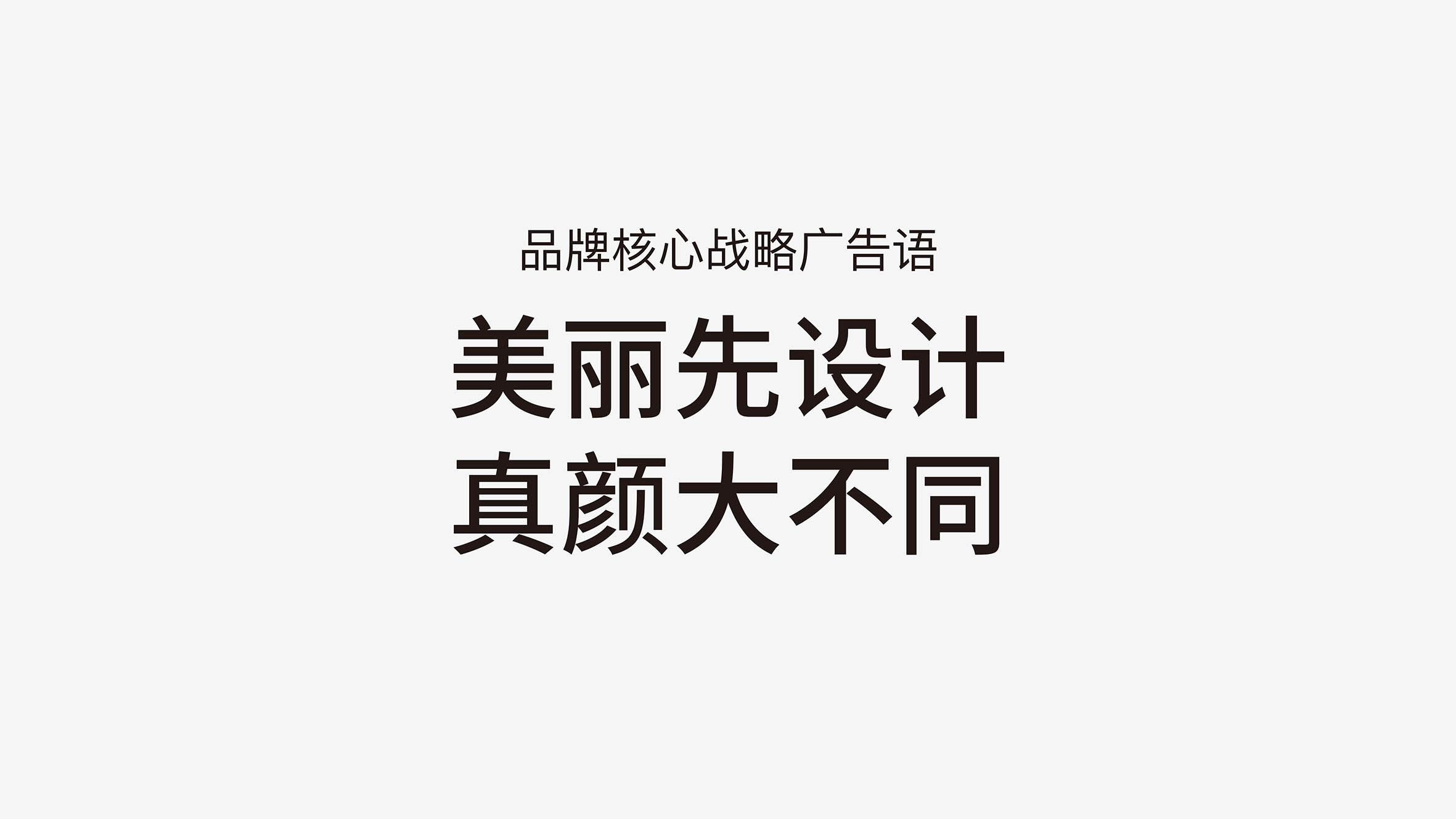 品牌核心战略广告语 美丽先设计 真颜大不同